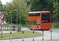 Mulleys Motorways YJ23 EKO at Fiveways, Barton Mills - 5 Jun 2024 (P1180376)