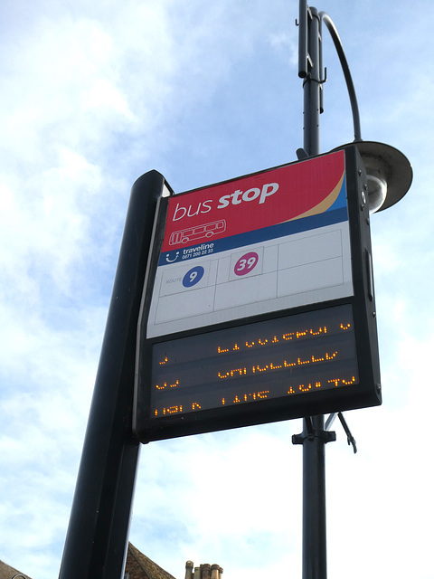 Bus stop in Ely - 19 Oct 2022 ( P1130792)