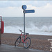 A spray-soaked cycle- Seaford - 2.3.2016