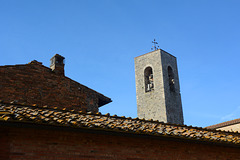 Italy, San Gimignano, Bell Tower of Duomo di Santa Maria Assunta