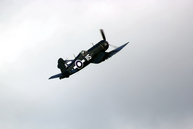 1945 Vought F4U Corsair rising (color version)