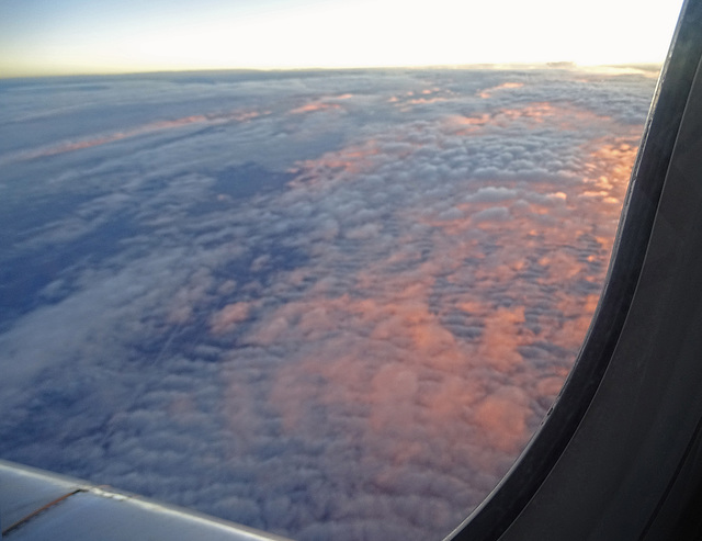 Rose pink clouds at Sunrise