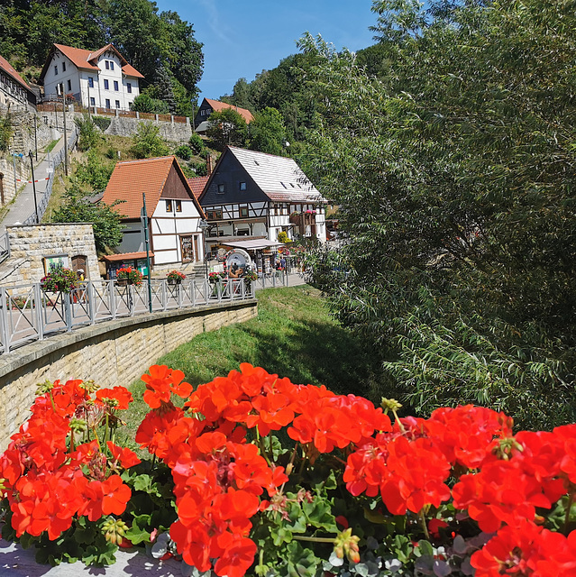 Romantischer Blick auf Rathen