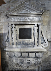 burford church, oxon (93) caryatids and c17 brass on tomb of john osbaldeston +1614