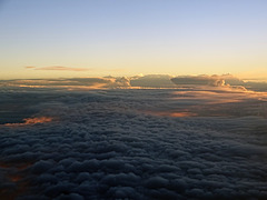 Rose pink clouds at Sunrise