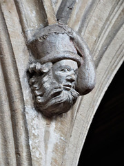 burford church, oxon (92) c15 north arcade headstop c.1420