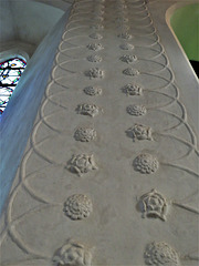 east knoyle church, wilts , c17 plasterwork covers the chancel, 1639 by wren's father