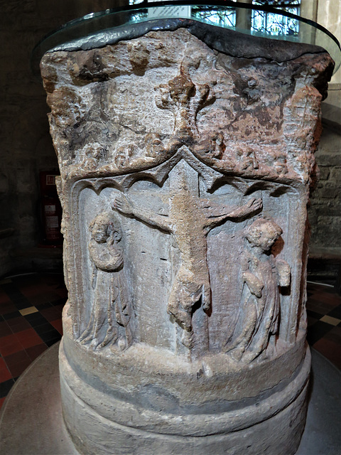 burford church, oxon (90) font recut in the c14