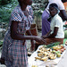 Gemüse und Früchte Angebot auf dem Negril Beach Jamaica Market 1984