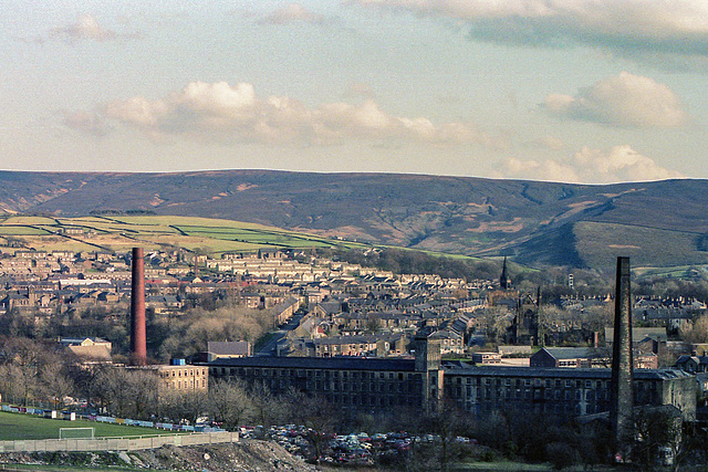 Glossop Mill Chimneys taken early 1970s