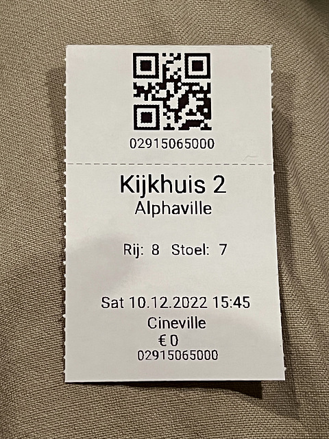 Ticket for Alphaville