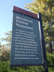 Woodstock festival monument