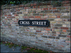 Cross Street sign