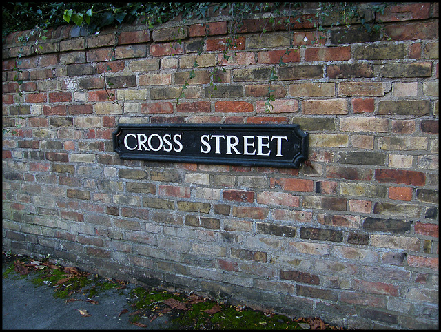 Cross Street sign