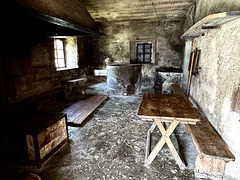 Mountain hut interior . HBM