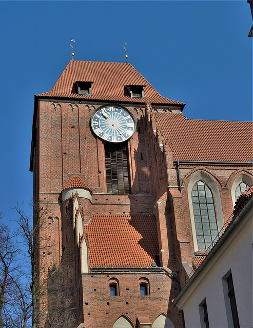 Kirche in Thorn/Torun mit Ein-Zeiger-Uhr