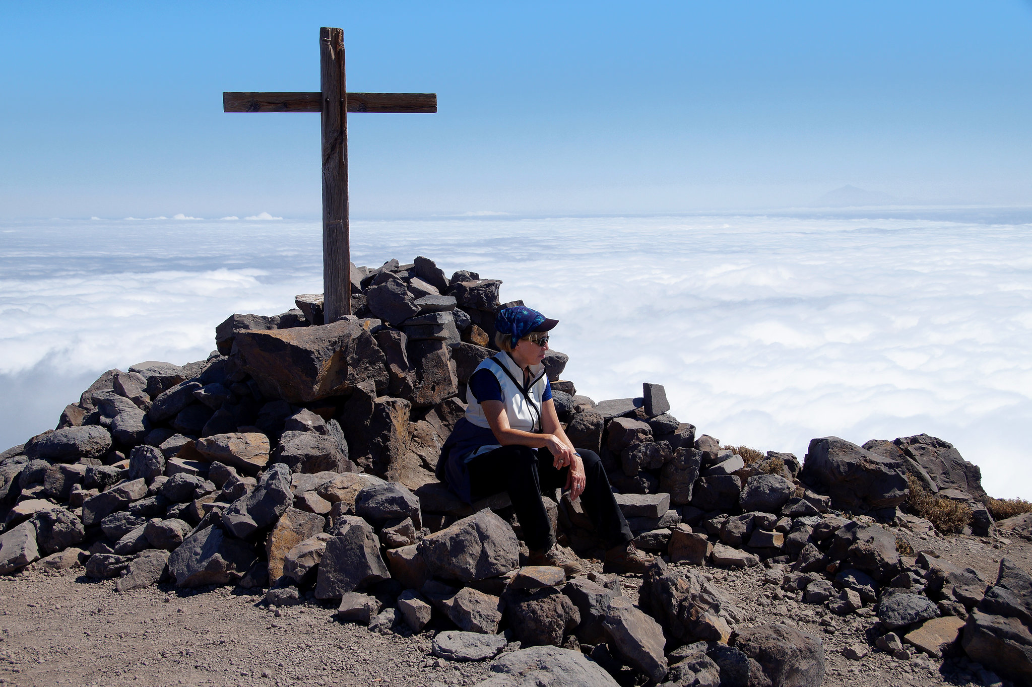 Gipfelkreuz Pico de la Nieve