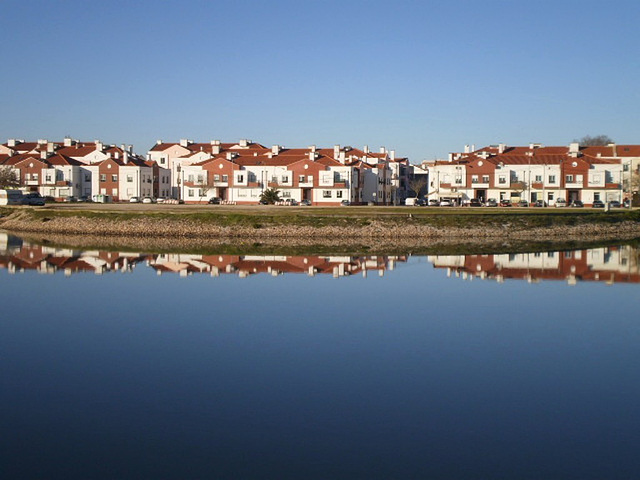 Brackish water pond.