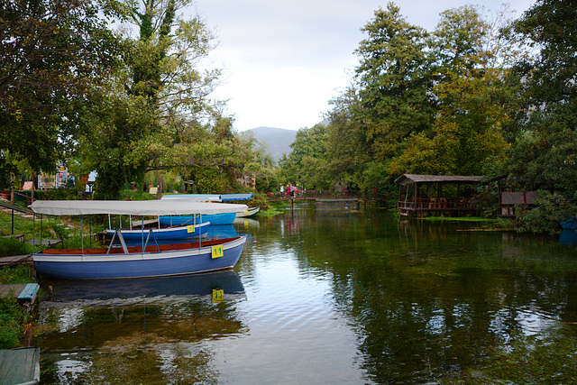 North Macedonia, Boats in the Park of Black Drin