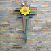 Cross outside on the wall  of the Church Santuario Nuestra Señora de Guadalupe