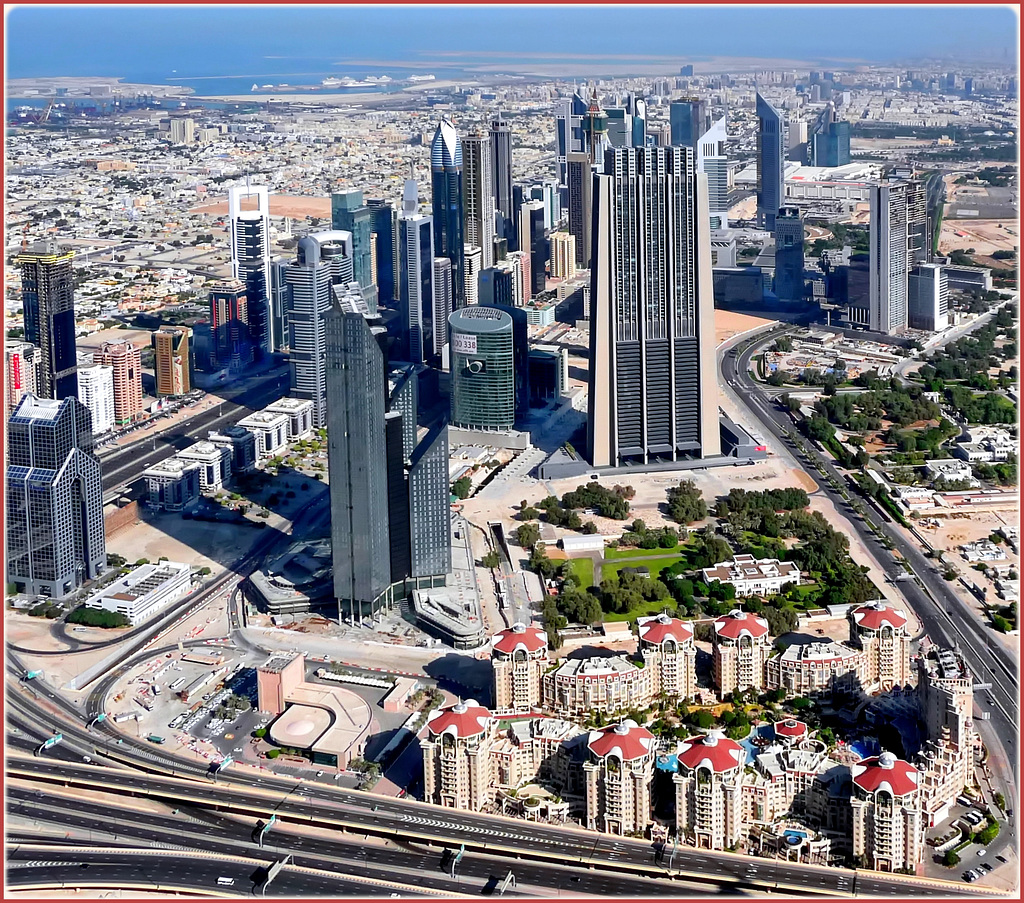 Dubai : Dal Burj Khalifa la vista verso Nord