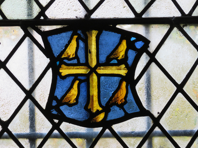 burford church, oxon (65) heraldry of edward the confessor in c15 glass