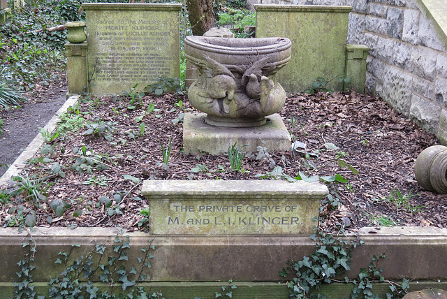 abney park cemetery, london,the private grave of moritz klinger, 1930