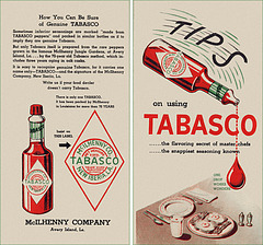 "Tips On Using Tabasco", c1938