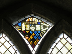 alconbury church, hunts   (25) c14, c15 glass fragments