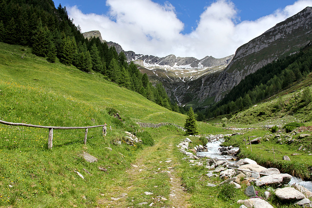 kleiner Bergbach, der ganz friedlich ausschaut