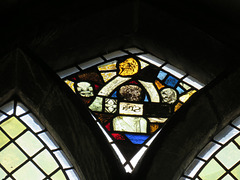 alconbury church, hunts   (26) c14, c15 glass fragments