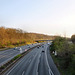 Die A3 von der Brücke Mülheimer Straße aus (Duisburg) / 26.03.2022