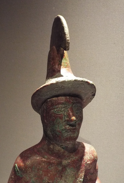 Detail of a Kneeling Warrior in the Metropolitan Museum of Art, July 2017