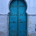 Large blue door