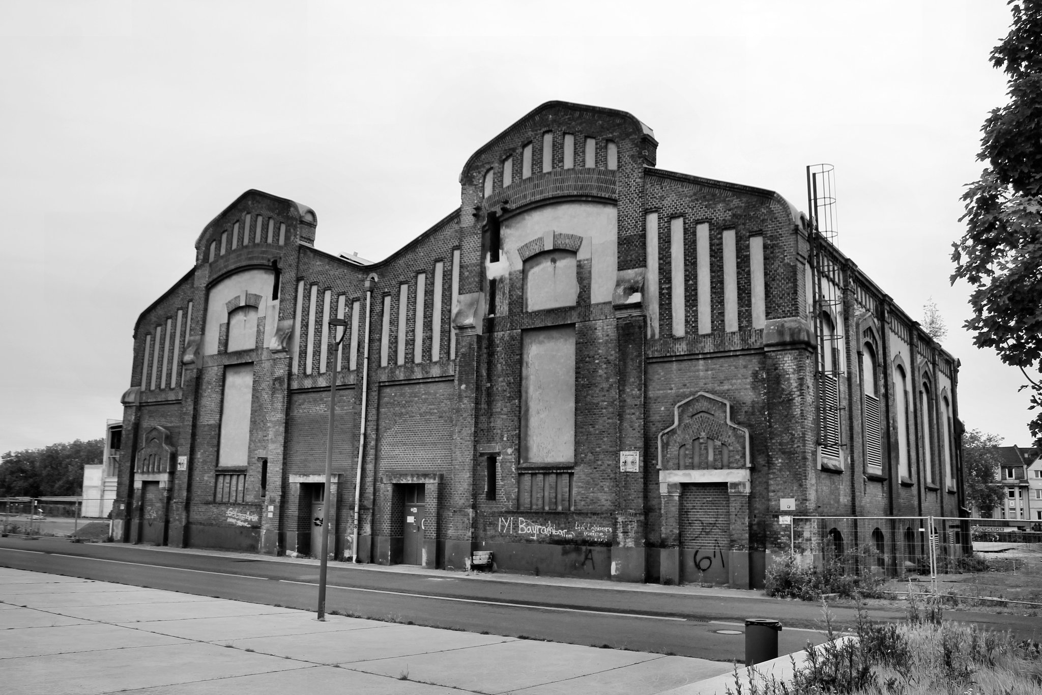 Zeche Lohberg 1/2, Fördermaschinenhaus von Schacht 1 (Dinslaken-Lohberg) / 4.06.2020