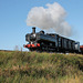 GWR 5700 class 0-6-0PT 7714 between Sheringham and Weybourne with 8M40 16:15 Sheringham - Holt goods North Norfolk Railway 2nd September 2017.