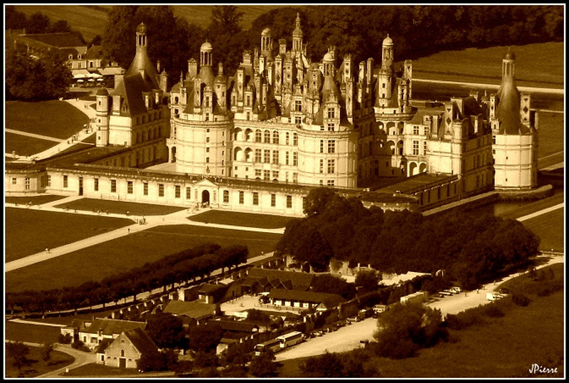 Vue aérienne de Chambord Val de Loire