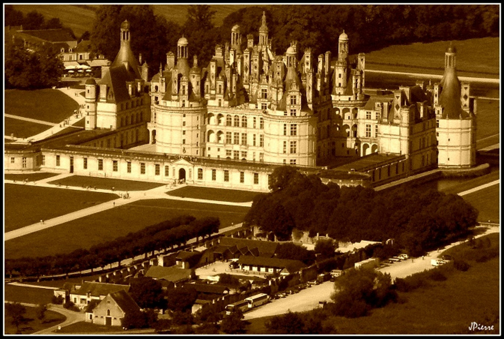Vue aérienne de Chambord Val de Loire