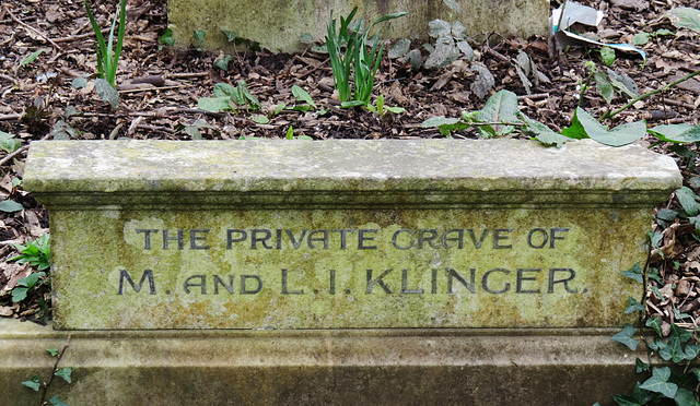 abney park cemetery, london,the private grave of moritz klinger, 1930