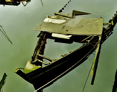 My Favourite Sunken Boat. St Peters Marina. Newcastle