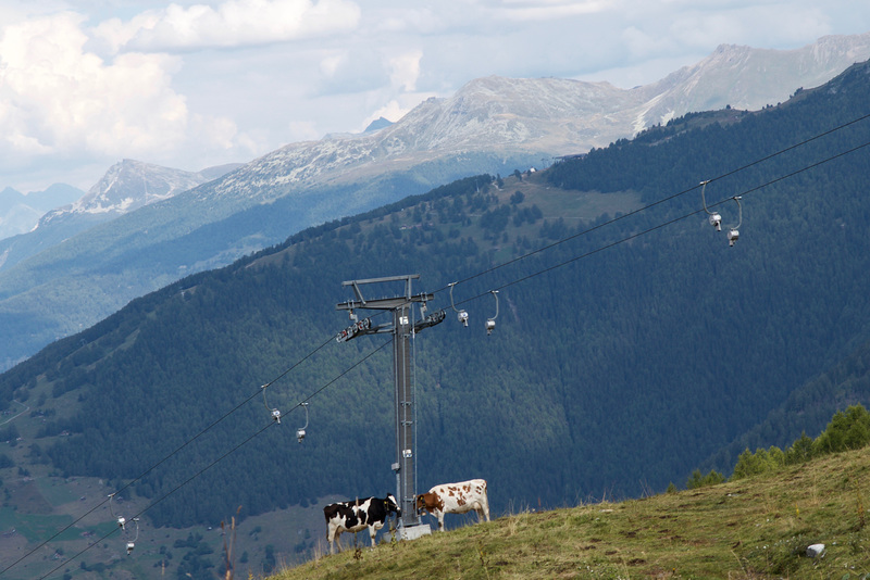 sur les pistes de ski