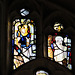 burford church, oxon, st christopher in c15 glass