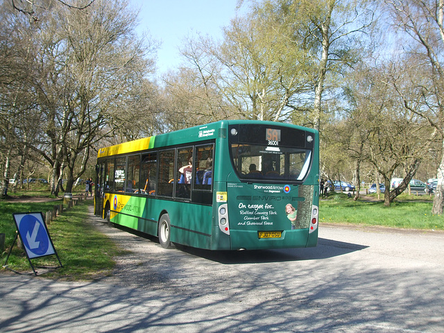 Stagecoach (East Midland) 36001 (FJ07 OSU) in Sherwood Forest - 18 Apr 2015 (DSCF8899)