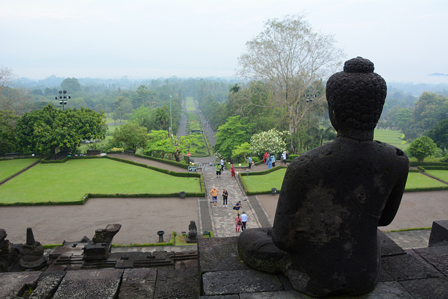 Indonesia, Java, View to the East from the Temple of Borobudur