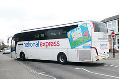 Ambassador Travel (National Express contractor) 210 (BF63 ZSK) at Mildenhall - 14 Apr 2019 (P1000906)