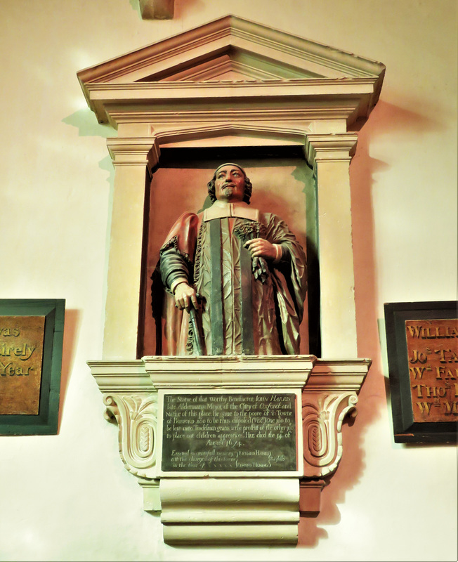 burford church, oxon (6) c17 effigy on tomb of john harris +1674