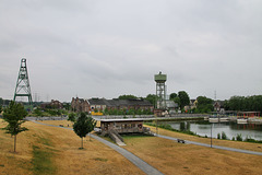 Bergpark, Blick über das ehem. Zechengelände Lohberg 1/2 (Dinslaken-Lohberg) / 4.06.2020