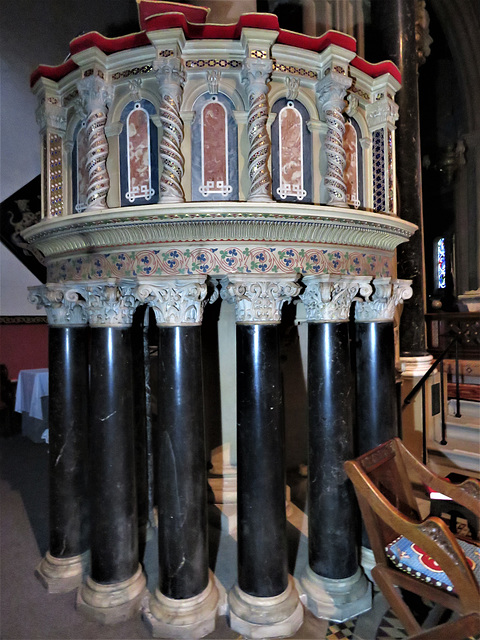 wilton church, wilts c19 pulpit by wyatt 1845