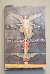 Roman Wall Painting with Nike in the Getty Villa, June 2016