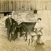 Man and Woman with Cow and Calves